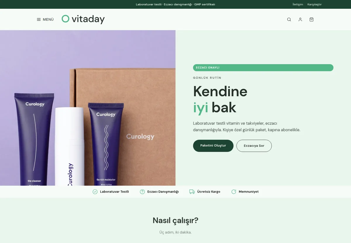 Tek Ürün Sağlık teması — Sağlık & Takviye e-ticaret sitesi masaüstü görünümü
